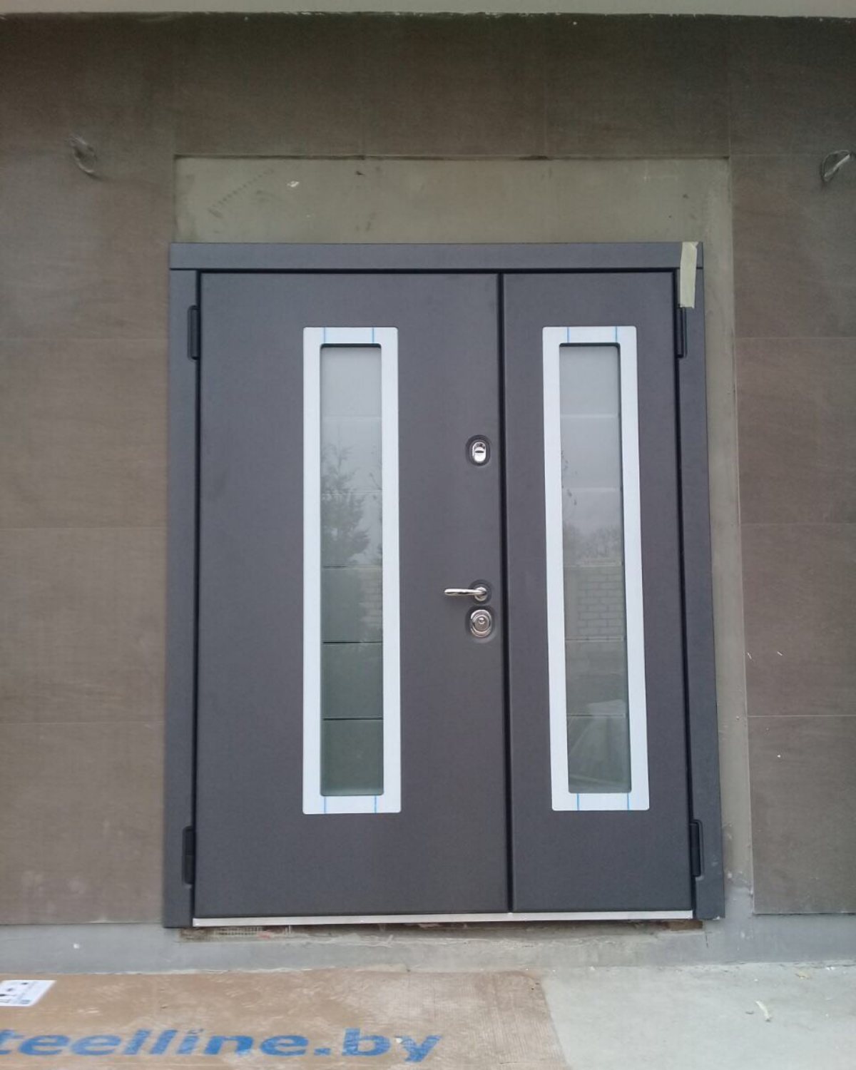 Usa Dubla Exterior Metalica pentru Casa cu Supralumini, Steelline