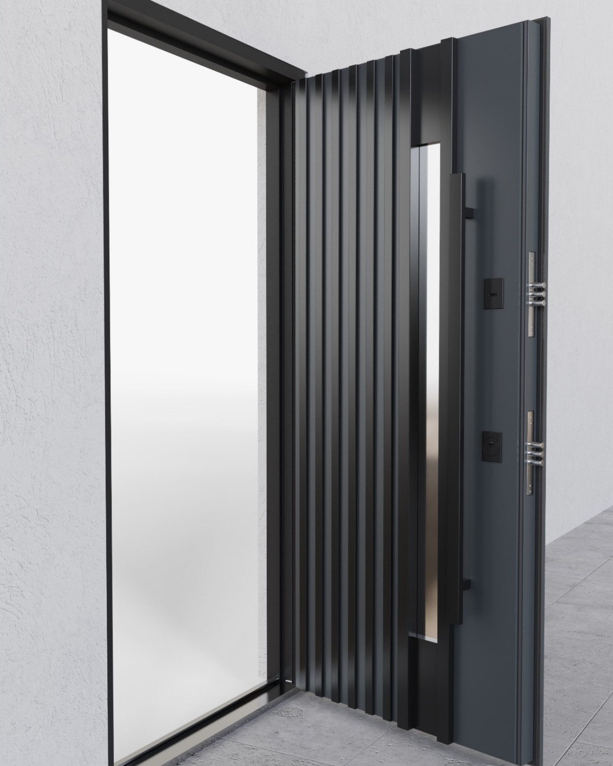 Usa Exterior Metalica pentru Casa "Premium Nordik Glass" Premium Thermo, Antracite